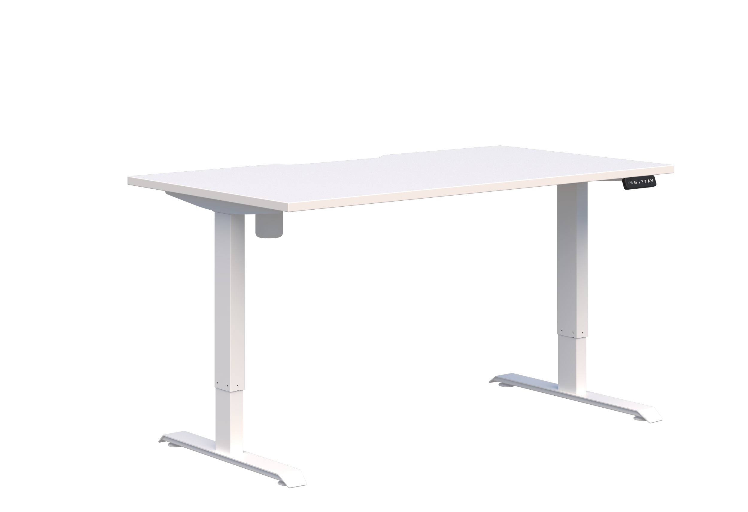 Duo II Express Electric Height Adjustable Desk White Frame with 1500mm x 800mm White Top